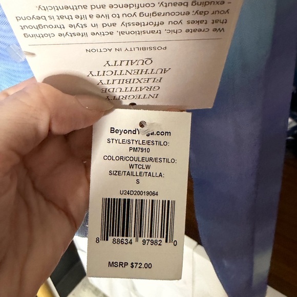 Beyond Yoga Women's Watercolor Long Sleeve Top - Picture 4 of 4